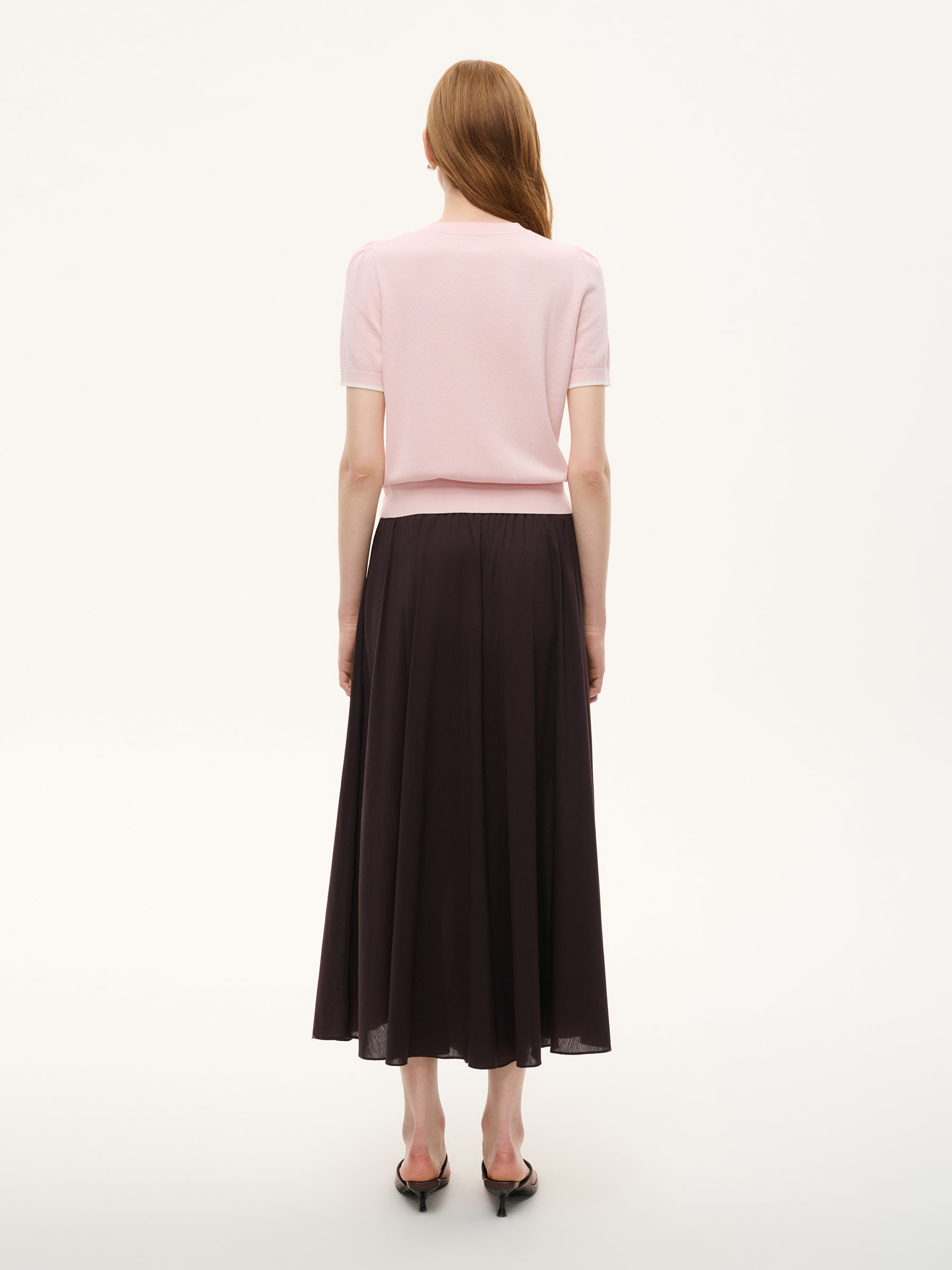 Cotton-Blend A-Line Culottes