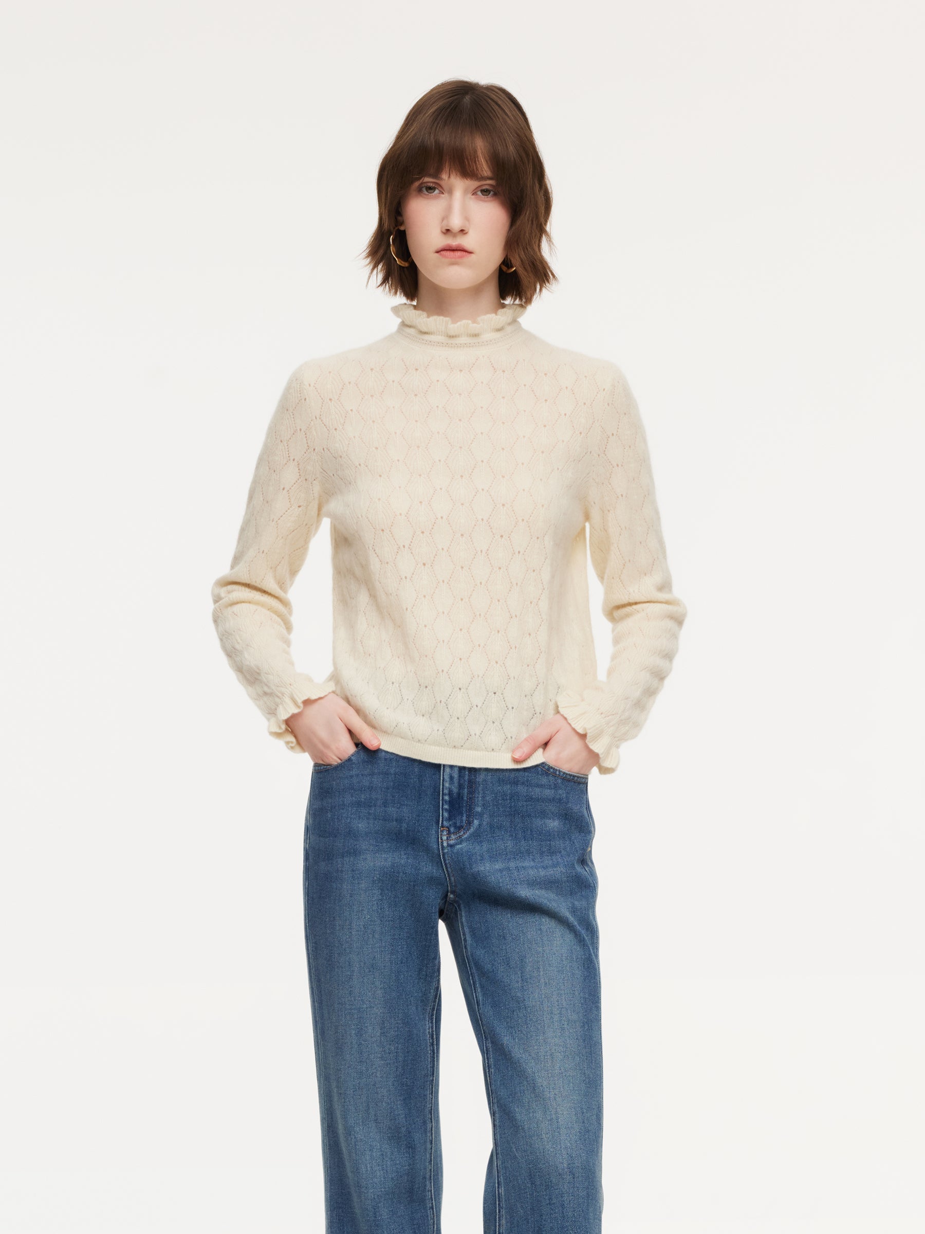 H-Shape Draped Knit Sweater