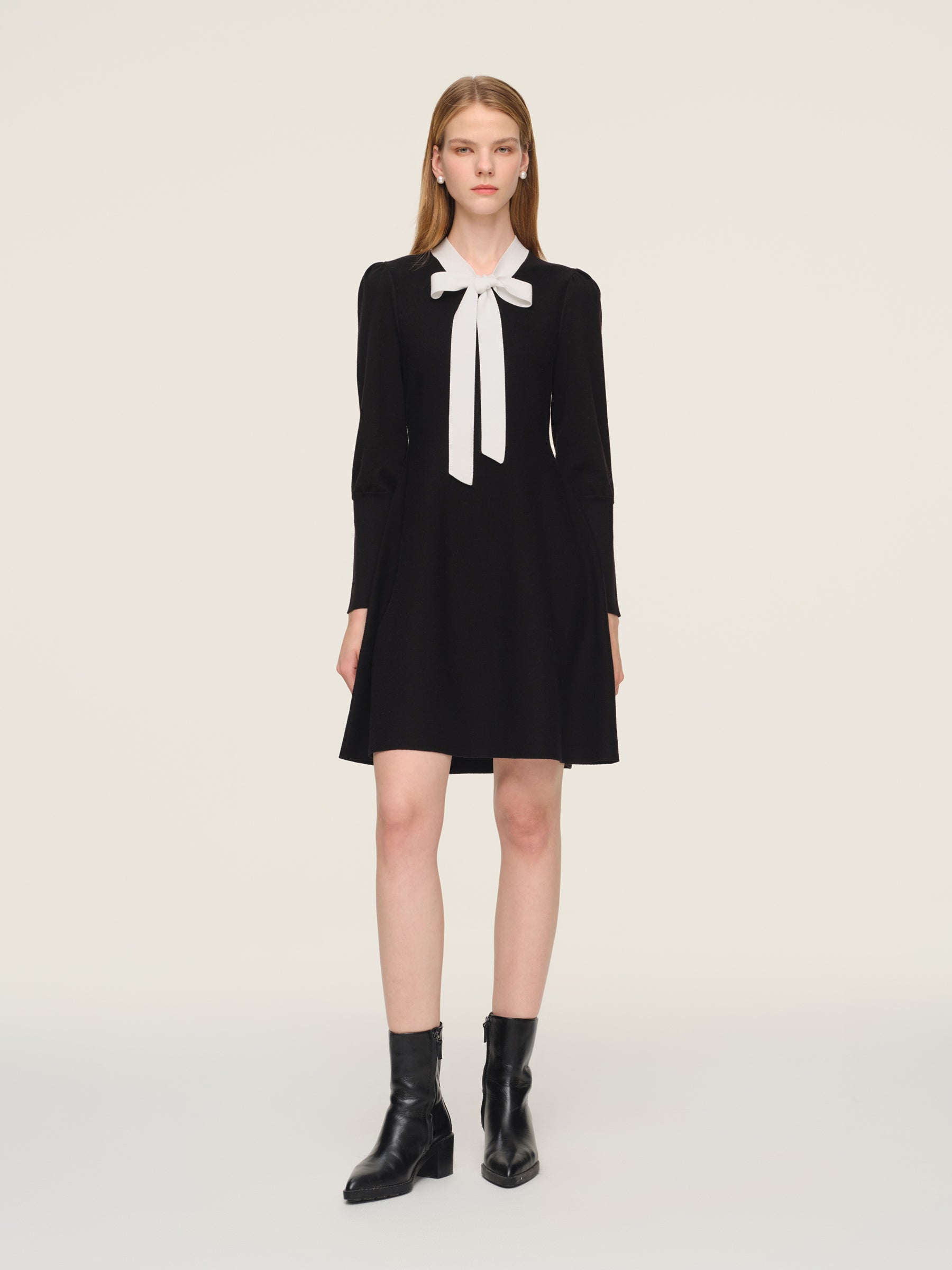 Tencel Tie-Front Mini Dress