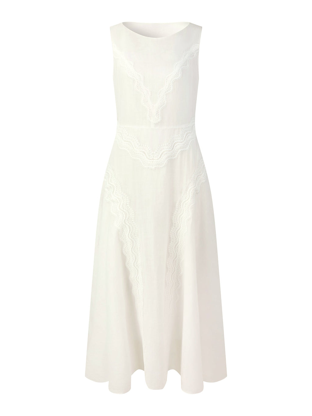 Ramie Lace A-Line Maxi Dress