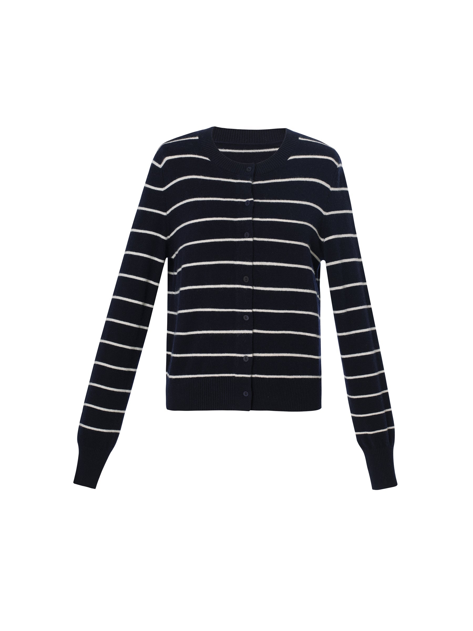 100% Wool Stripe Cardigan