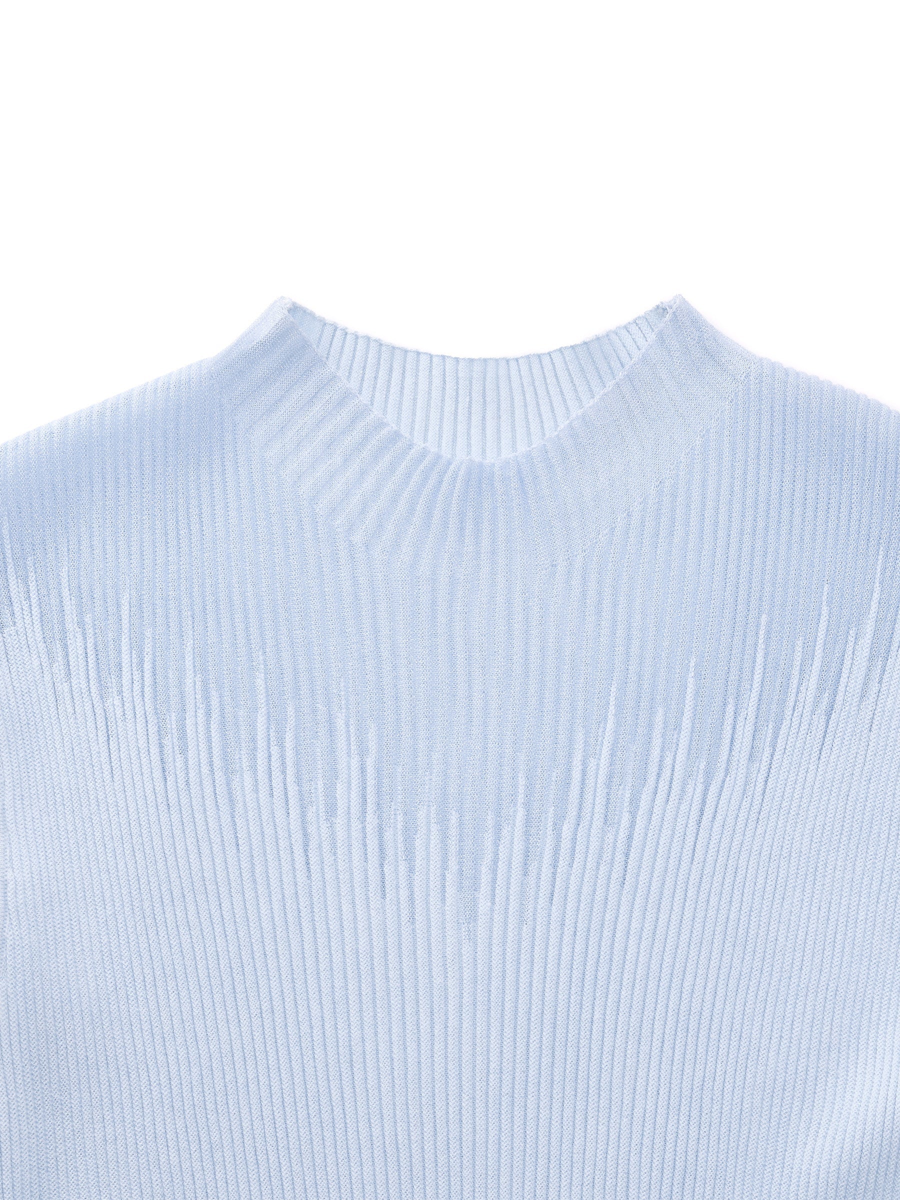 Mock-Neck Ruffle Tank