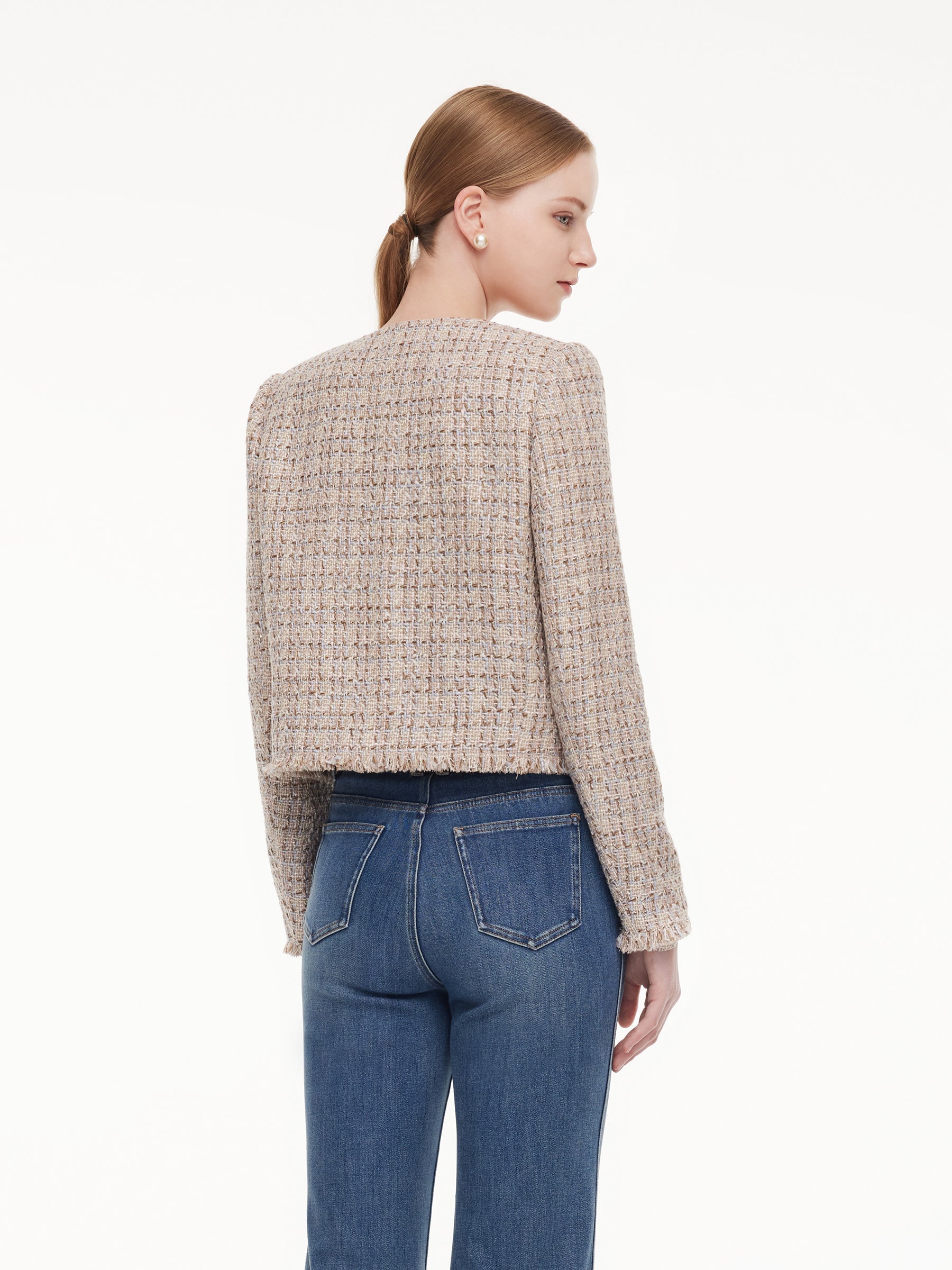 Wool Blend Boxed Jacket