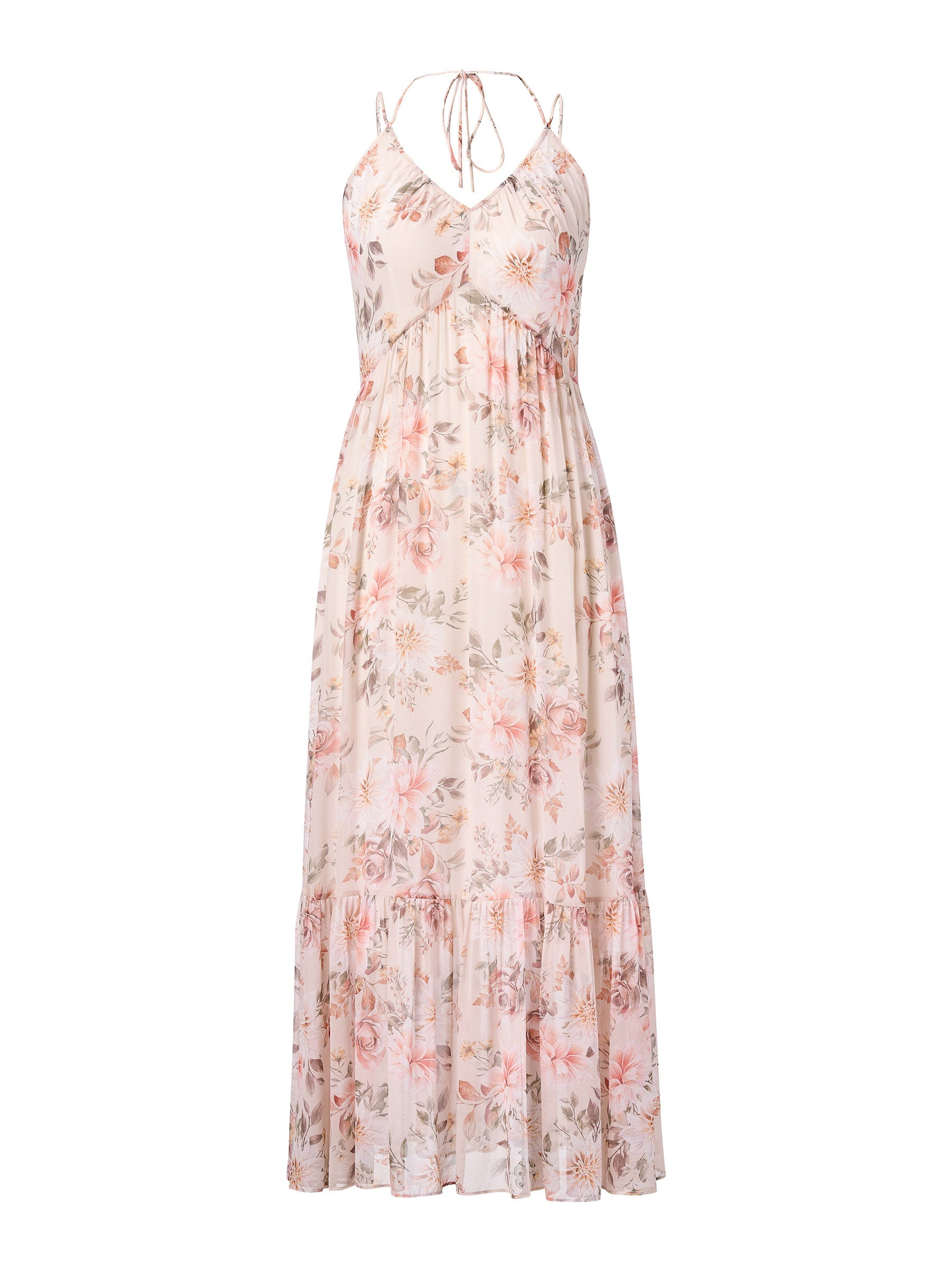 Mulberry Silk Watercolor Print Dress