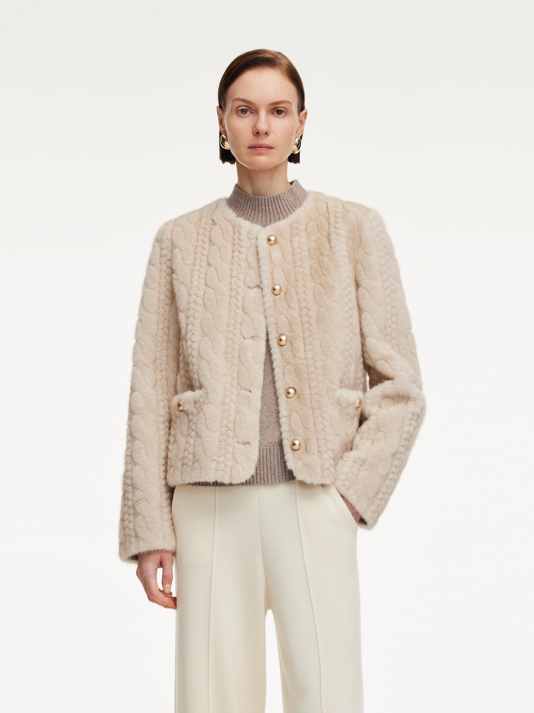 Eco-Fur Cropped Coat