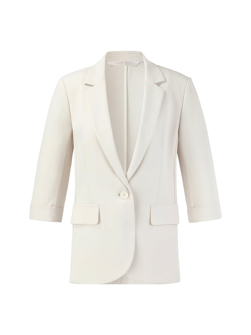 Acetate Blend Fitted Blazer