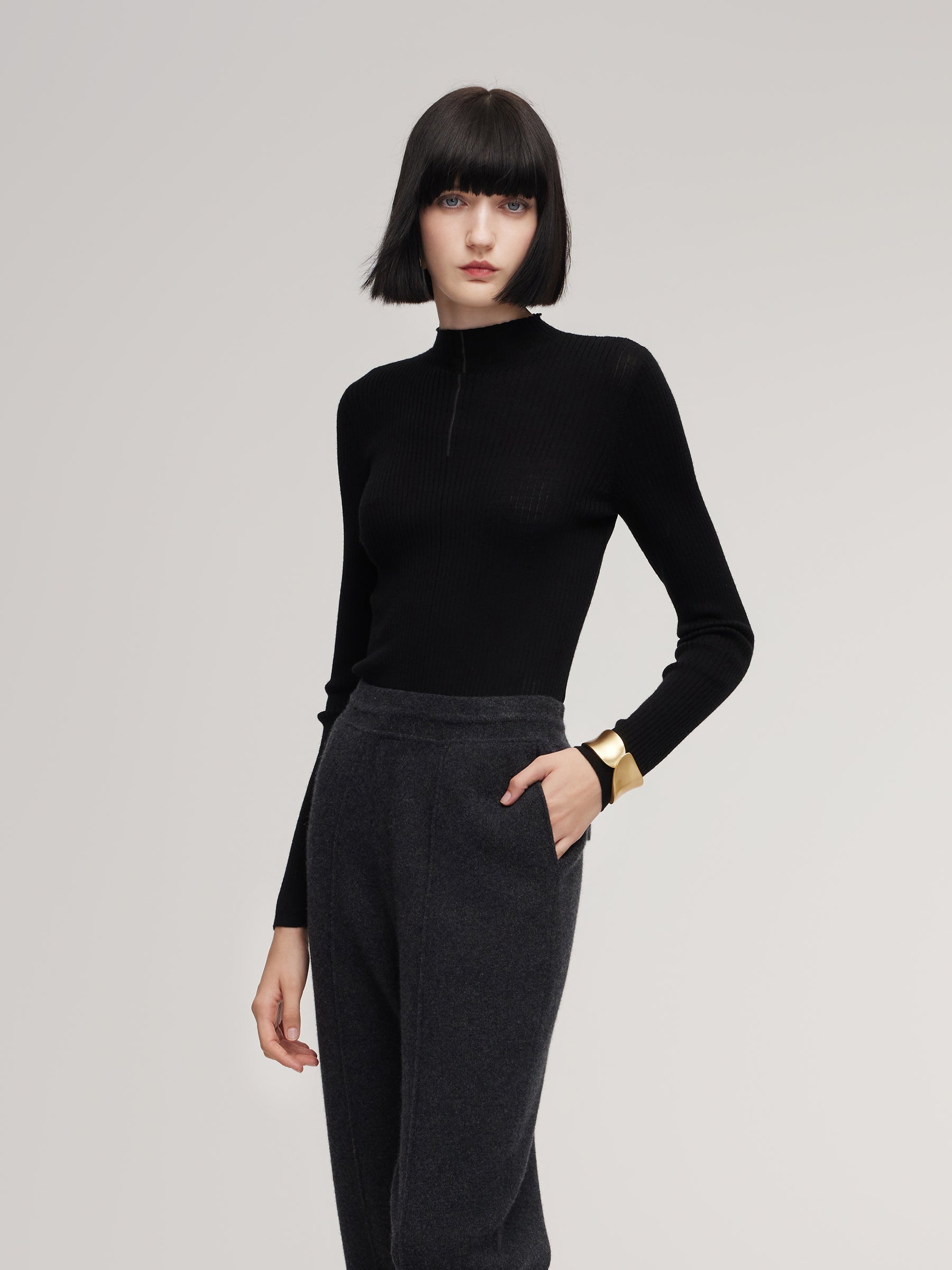 Front Cutout Slim Fit Top
